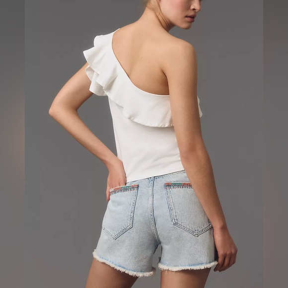 Maeve One-Shoulder Ruffled Top - Picture 3 of 9